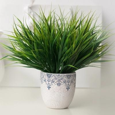 Green Grass Artificial Plants For Plastic Flowers