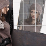 9 pcs/set 15X15cm reflection mirror square sticker