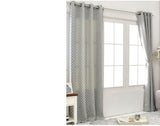 Dot green sheer linen curtains