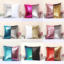 Double Color Reversible Mermaid  Glitter Pillow Case