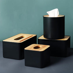 Modern Black Color Tissue Containers